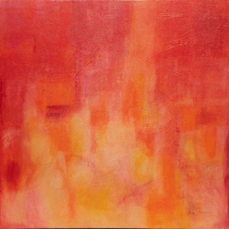 “Mid-Summer Heat”
20X20
Gallery Wrapped, ready to hang
Acrylic layering & glazing 
on textured canvas
$475.00, plus shipping